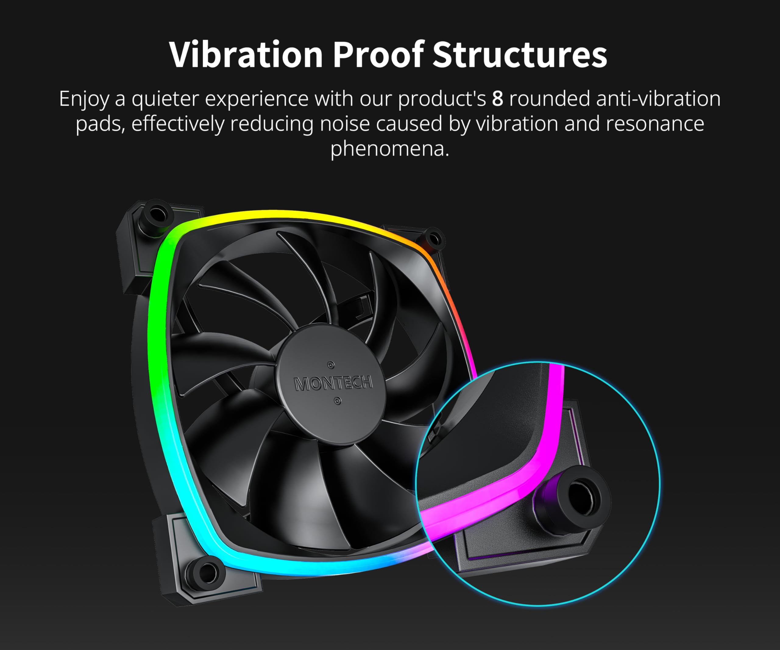 Amazon.com: MONTECH AX 120MM - PWM Fan - Silent Performance - High